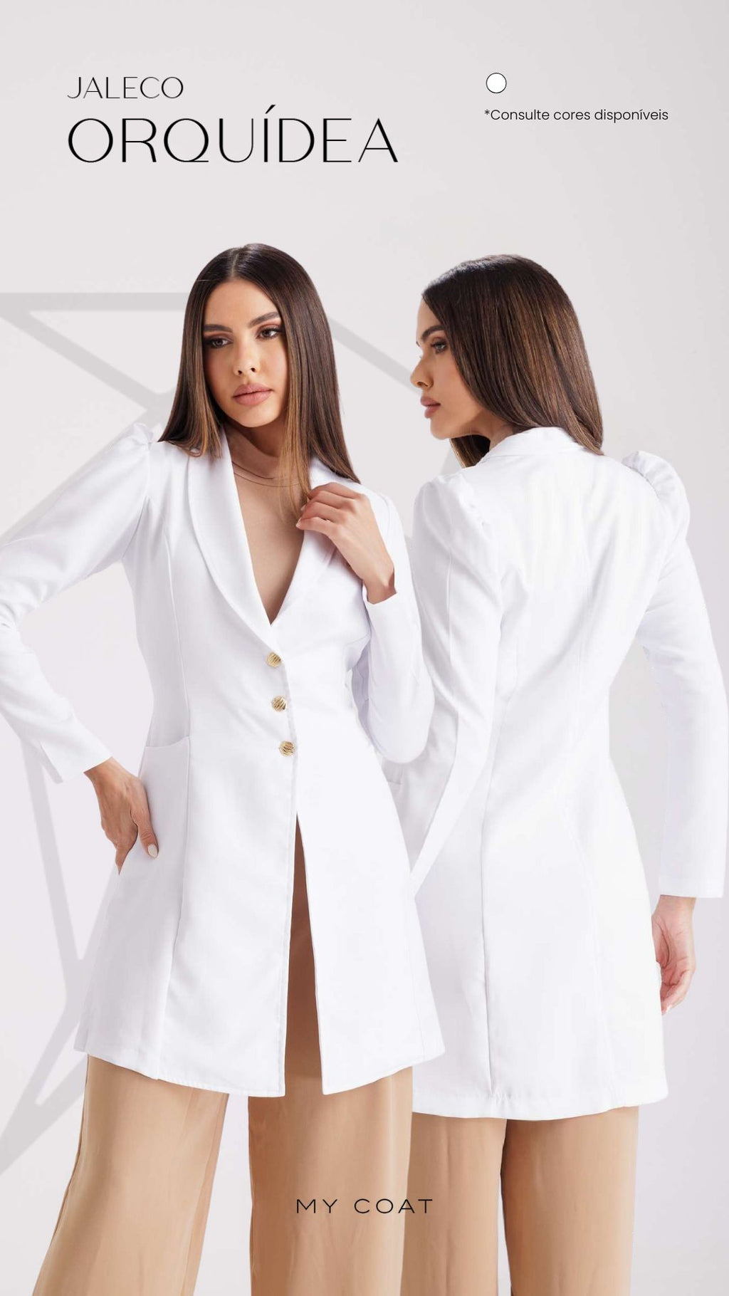 Jaleco Orquidea My Coat Feminino