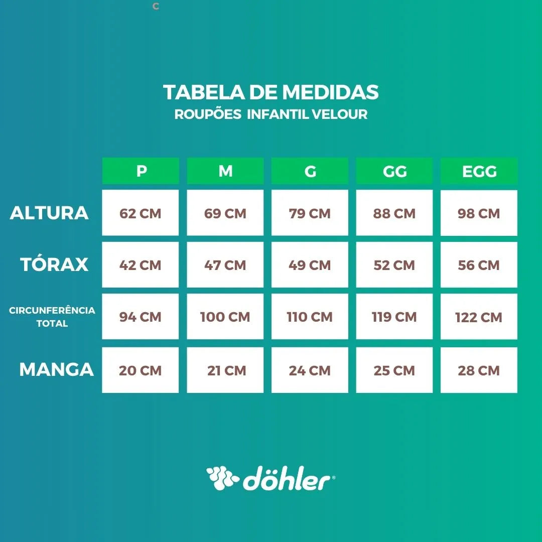 Roupão Infantil Döhler Velour