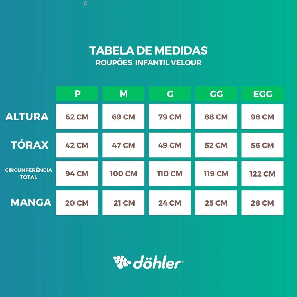 Roupão Infantil Döhler Velour