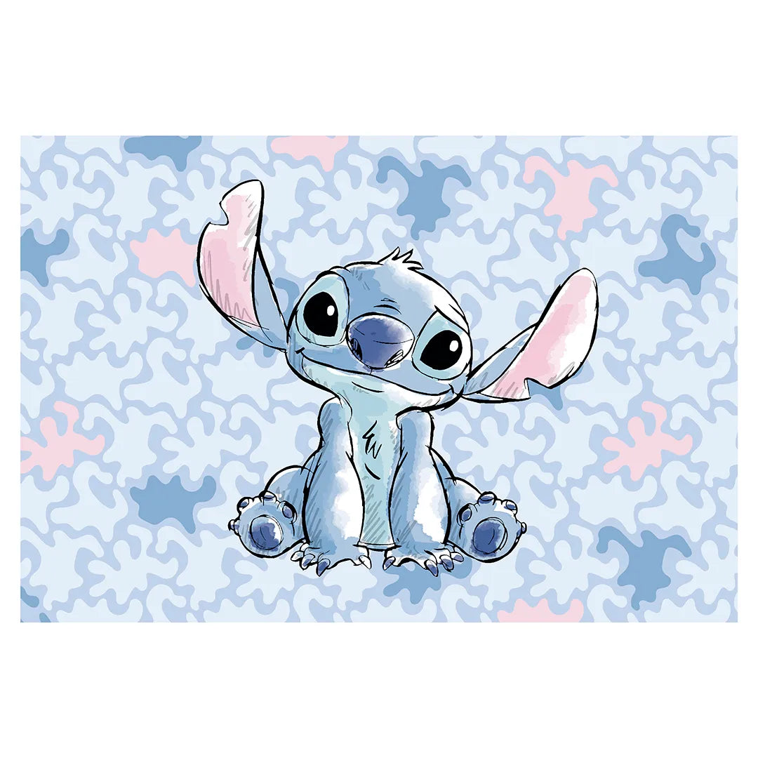 Toalha Lancheira Infantil Döhler Stitch Azul 45cm X 65cm