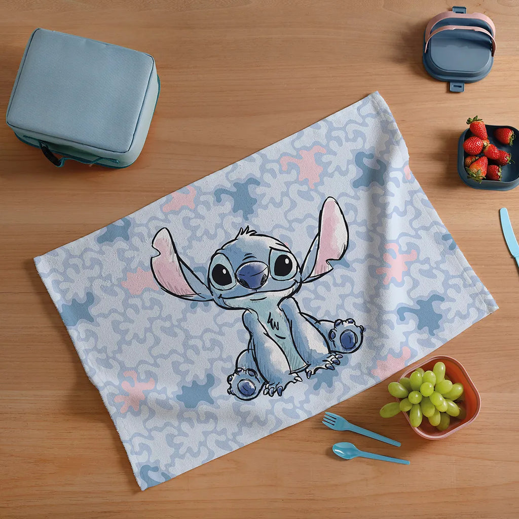 Toalha Lancheira Infantil Döhler Stitch Azul 45cm X 65cm