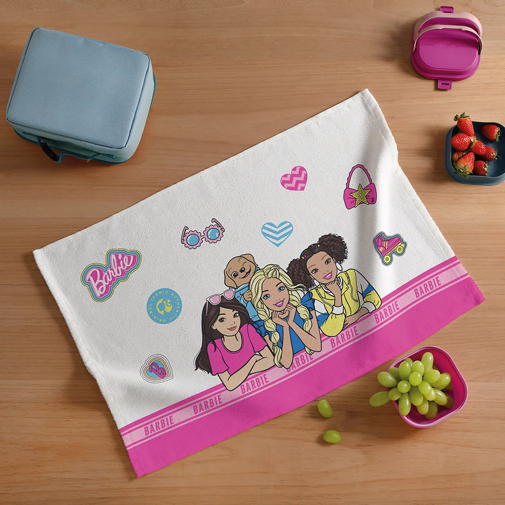 Toalha para Lancheira Infantil Döhler Barbie 1 peça 45x65cm