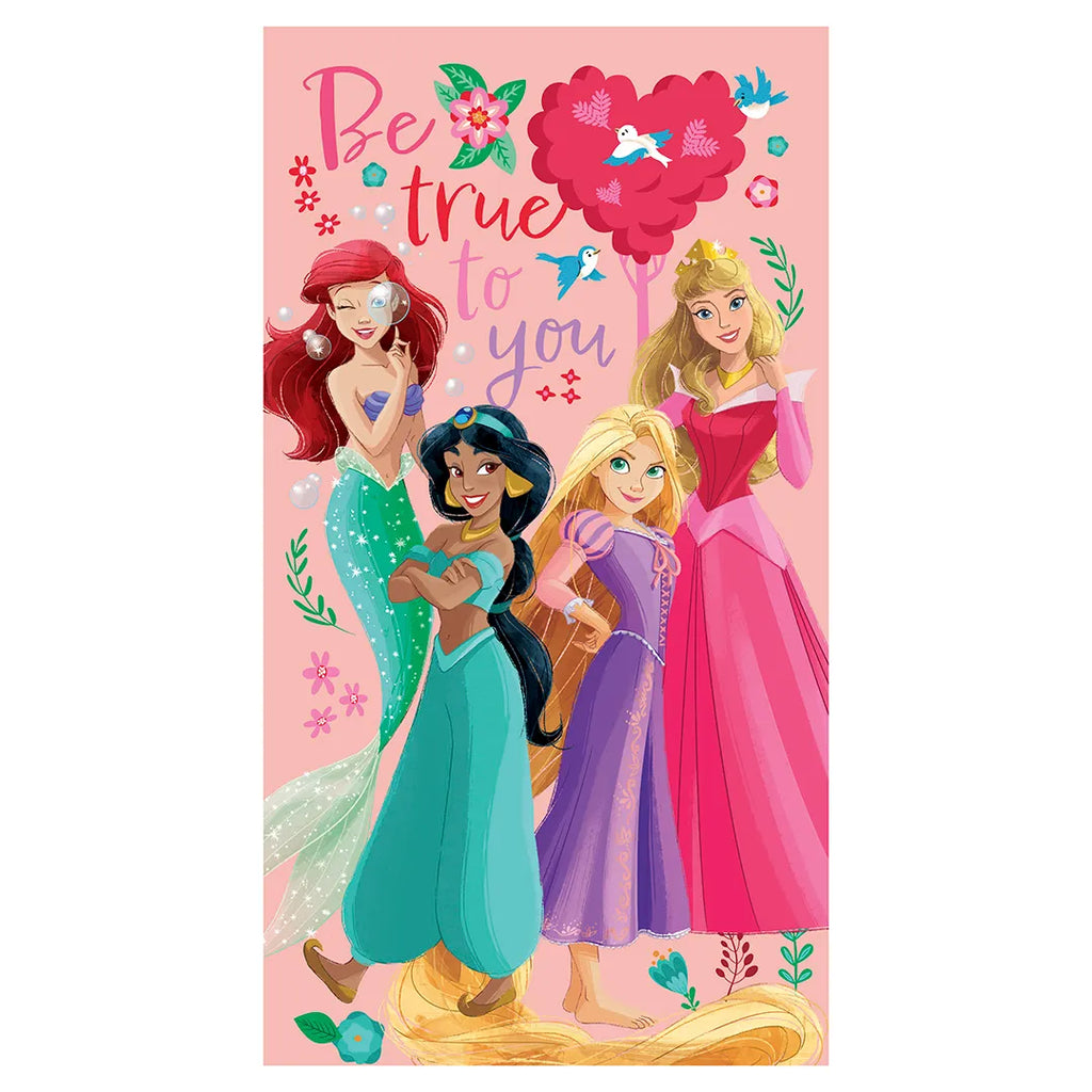 Toalha de Banho Aveludada Döhler Princesas da Disney Rosa Claro 70 cm x 130 cm