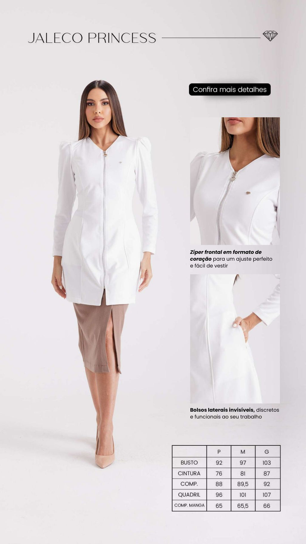 Jaleco Princess My Coat Feminino