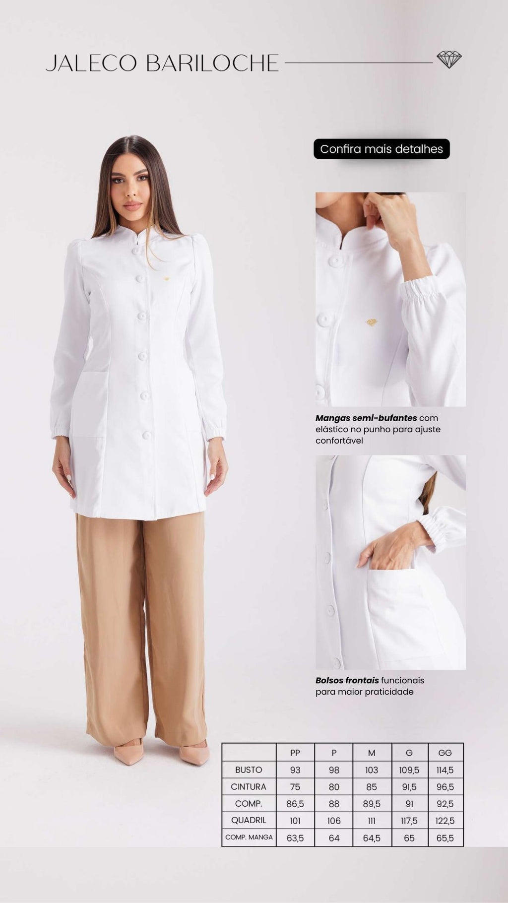 Jaleco Bariloche My Coat Feminino
