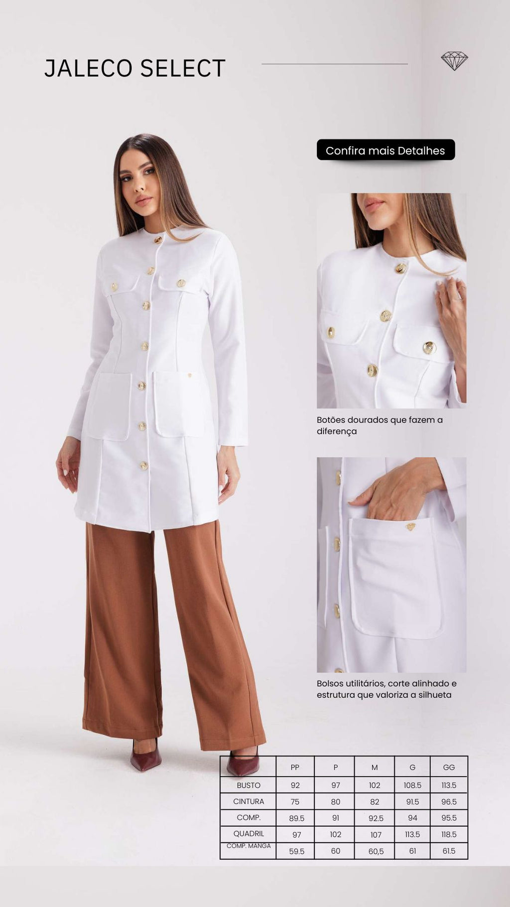 Jaleco Select My Coat Feminino