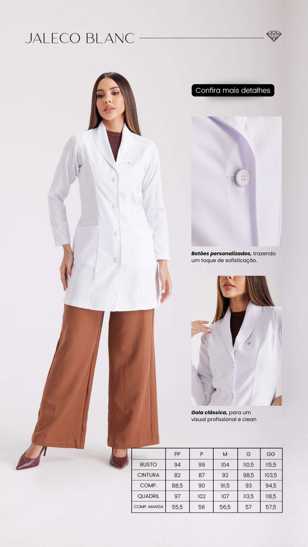 Jaleco Blanc My Coat Feminino