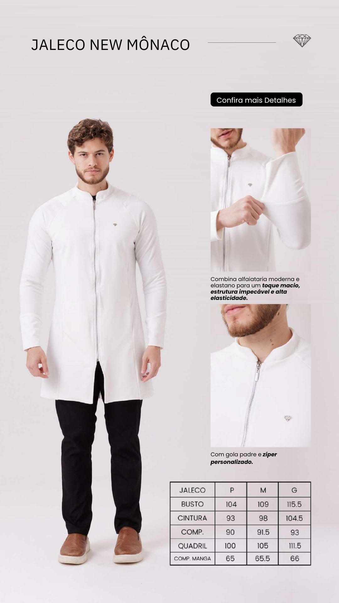 Jaleco New Mônaco My Coat Masculino