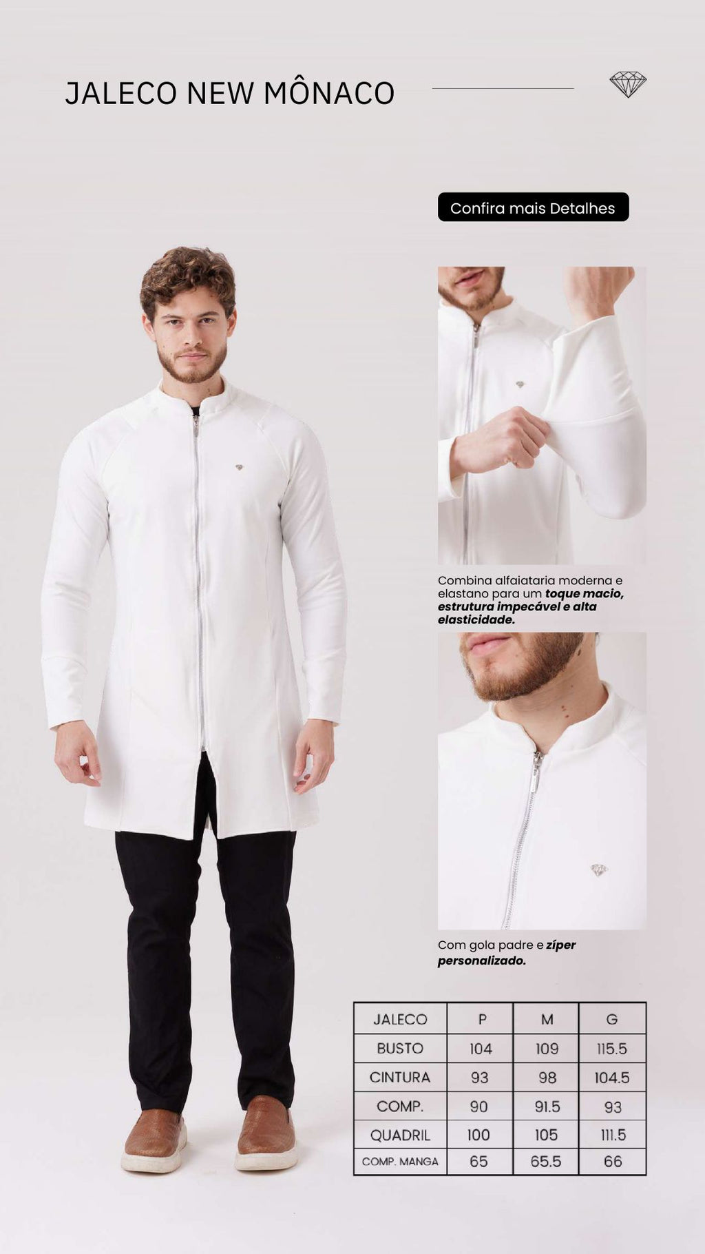 Jaleco New Mônaco My Coat Masculino