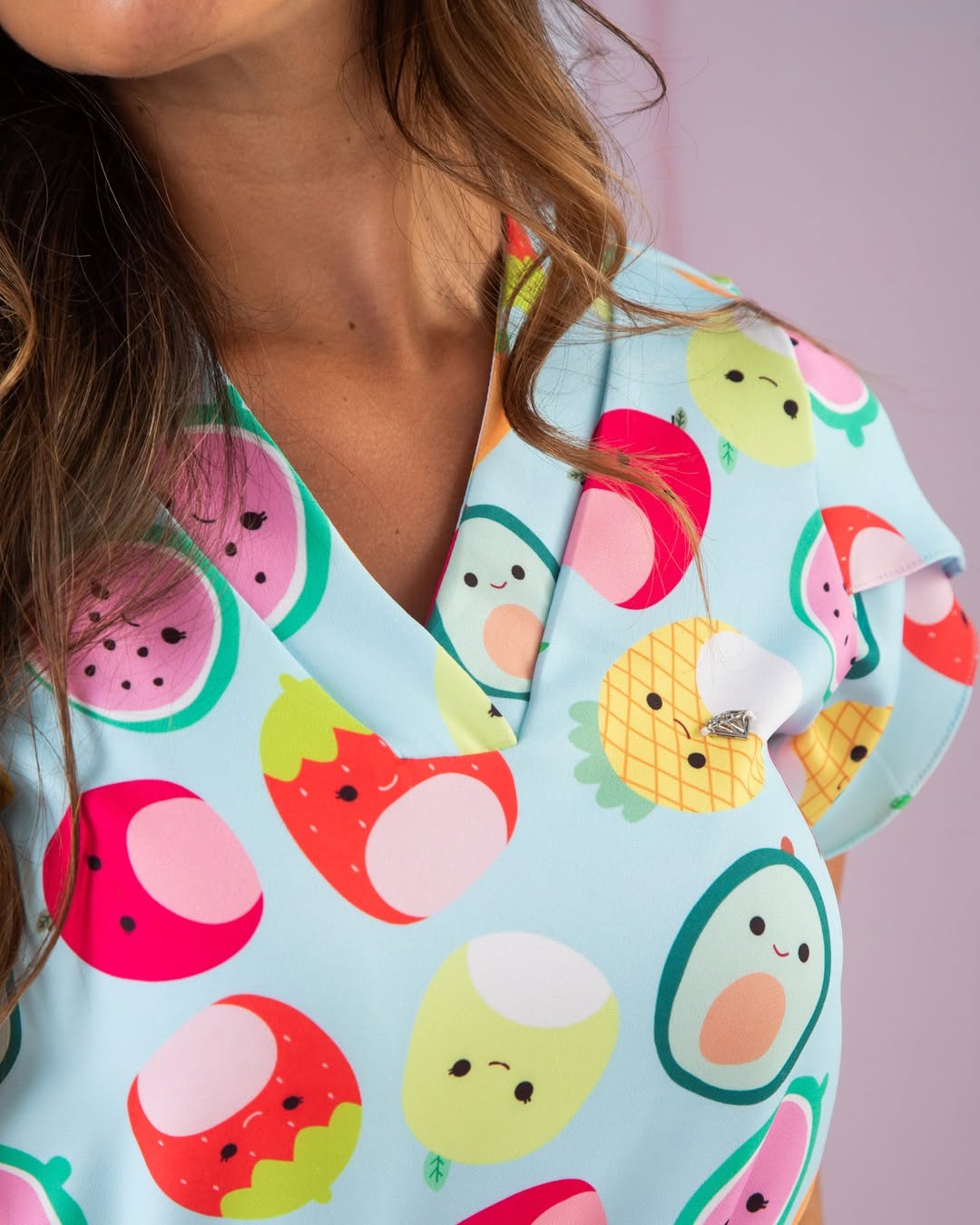 Scrub Estampado Fruits My Coat Feminino