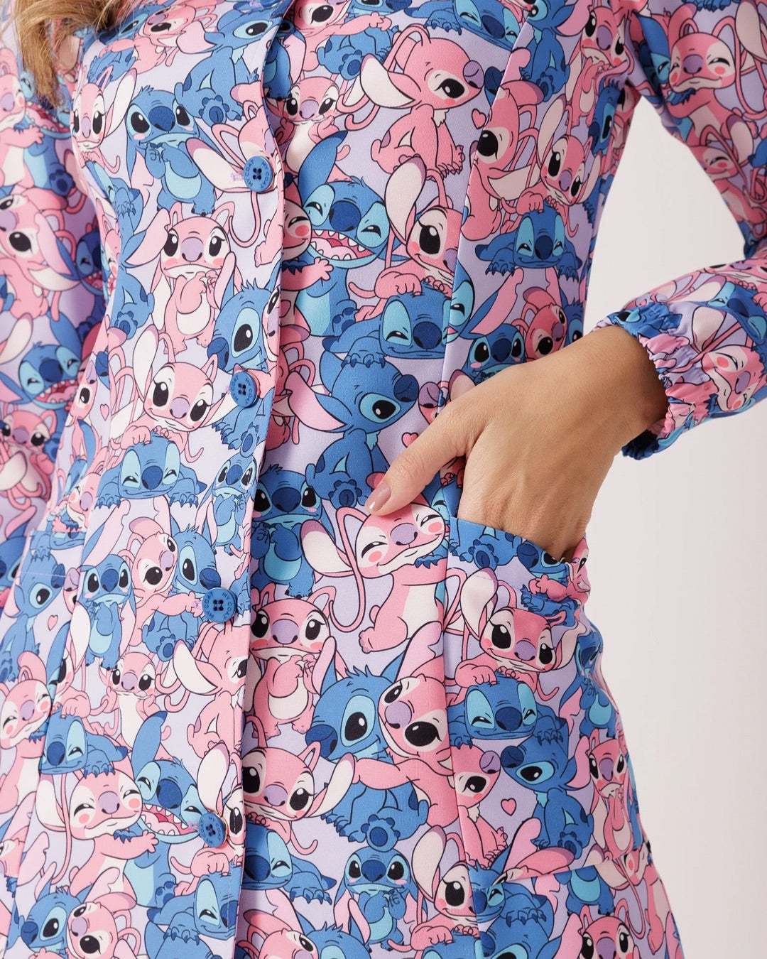 Jaleco Estampado Stitch My Coat Feminino
