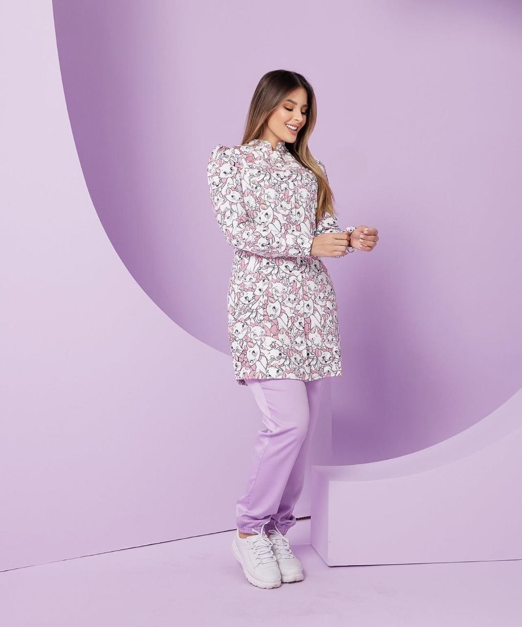 Jaleco Estampado Marie My Coat Feminino