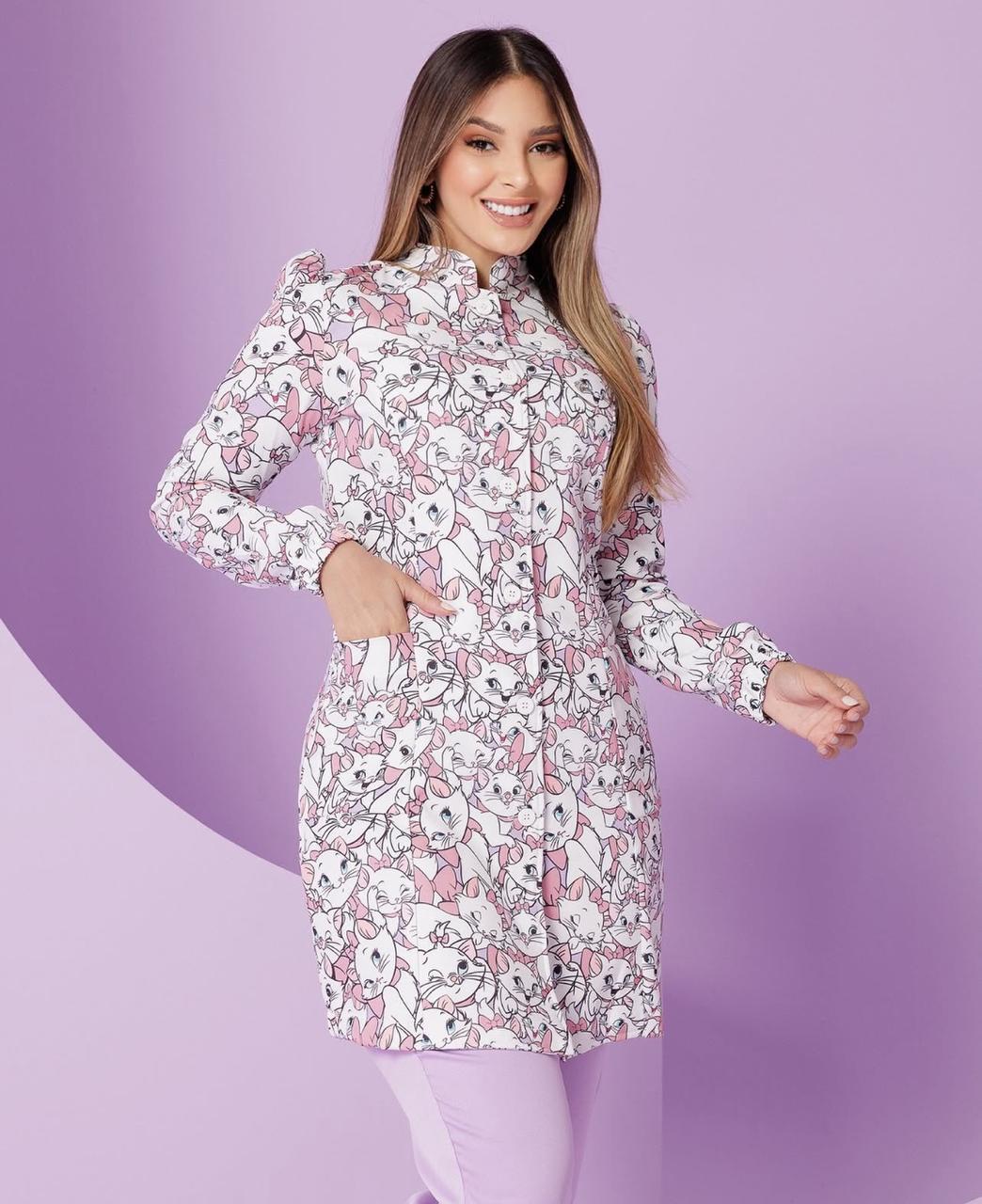 Jaleco Estampado Marie My Coat Feminino